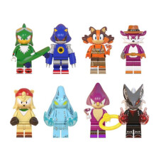 Sonic the Hedgehog 8-Piece Building Block Minifigures Set – Kids Gift Toy, Collectible Figures & Room Decor