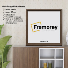 (20x20 CM) Square Size Walnut Picture Frame / Oslo Style Photo Frame / Wall Art Picture Frame / Best Photo Frame For Birthday Gift