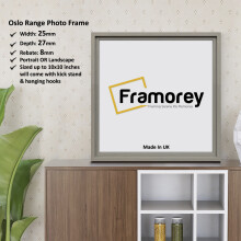 (6x6 Inch) Square Size Grey Picture Frame / Oslo Style Photo Frame / Wall Art Picture Frame / Best Photo Frame For Birthday Gift