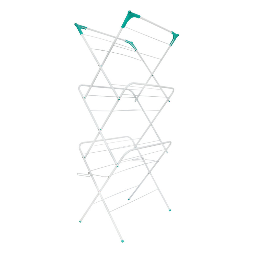 (3 Tier Concertina Airer White) 3 tier concertina Clothes Laundry Dryer Airer