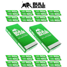 2500x BULL BRAND Green Cut Corners Rolling PAPER Rizla Filters Smoking