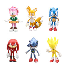 6 piezas Muñecas de Sonic de la película y del videojuego - Shadow, el erizo - Figuras de juguete