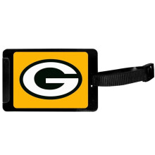 Siskiyou Sports Unisex NFL Green Bay Packers Ταξιδιωτική Ετικέτα, Μαύρη, 3.25"