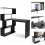 Meerveil L Shaped Computer Desk, Corner Desk, 360 Degree Rotatable Shelves, Space Saving Table w/ Spacious Storage for Home Office Workstation Study 5