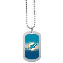 Siskiyou FTNP060 26 in. Unisex NFL Miami Dolphins Team Tag Necklaces