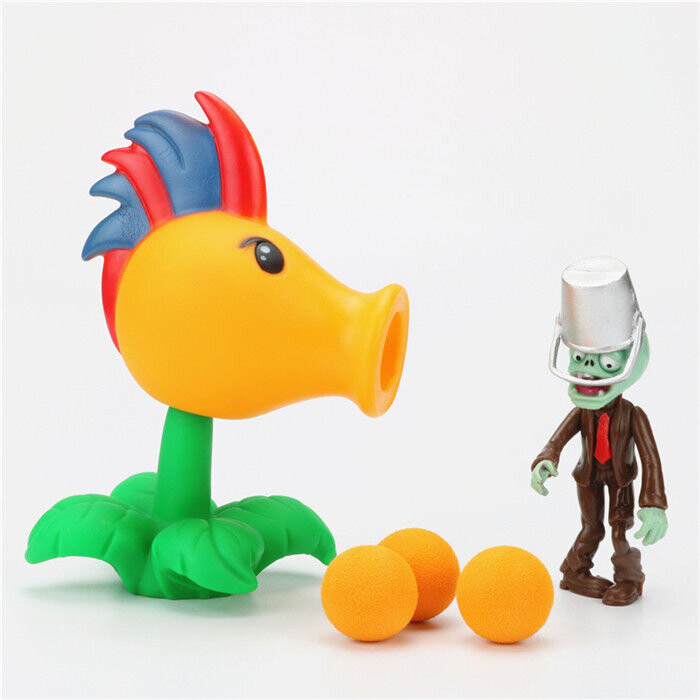 Peashooter Action Figure Plants Vs Zombies Peashooter PVC Figure - Soft Action Model Toy For Kids &amp; Collectors Peashooter Toy