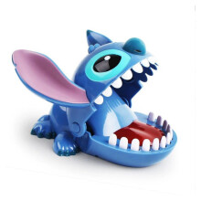 (Blue) Disney Lilo & Stitch Party Tricky Toy Stitch Model Funny Mouth Bite Toys