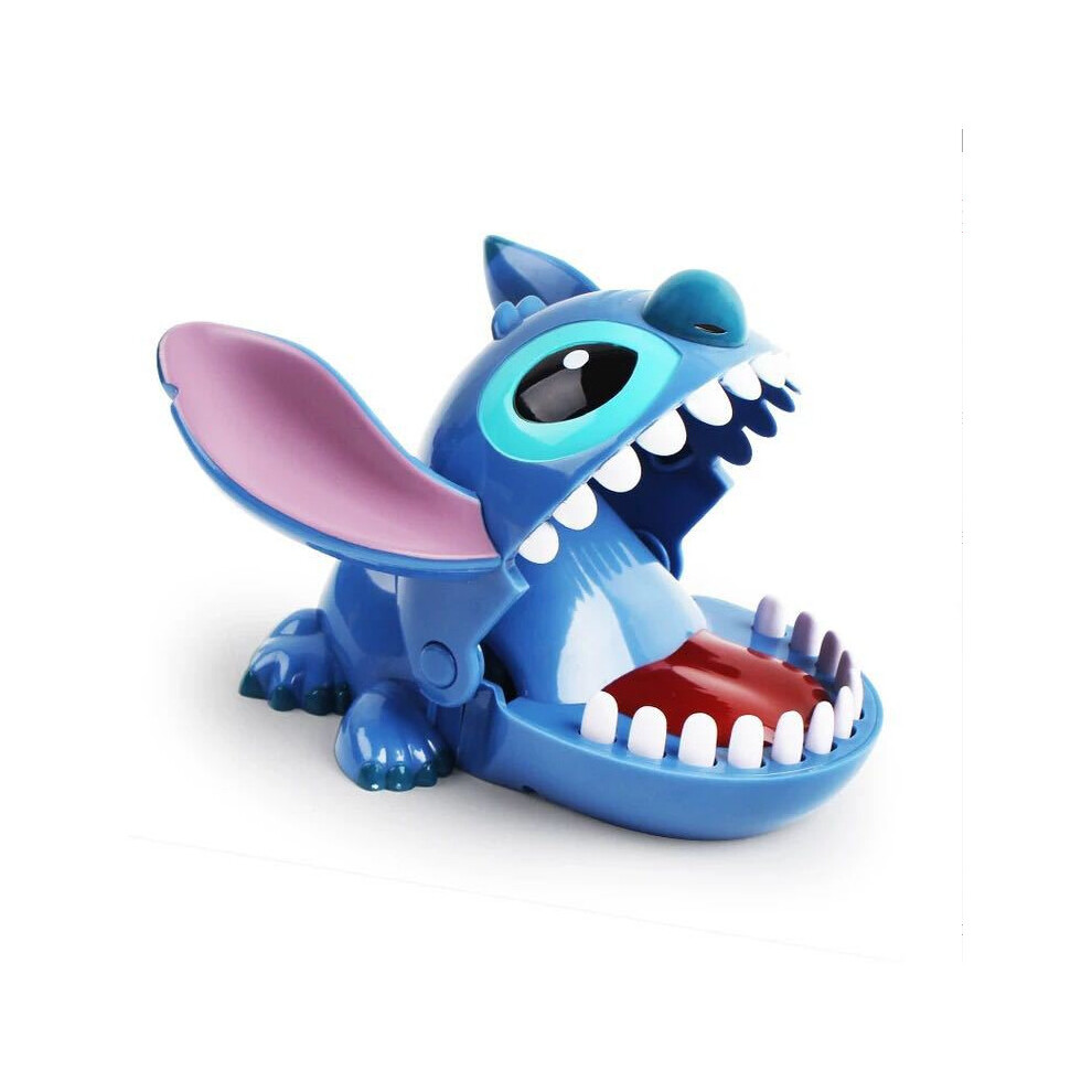(Blue) Disney Lilo & Stitch Party Tricky Toy Stitch Model Funny Mouth Bite Toys Blue