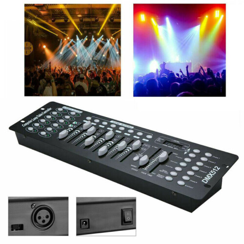 UK Plug Stage Lighting Console Controller 192CH DMX512 DJ Disco Xmas Party Light 1