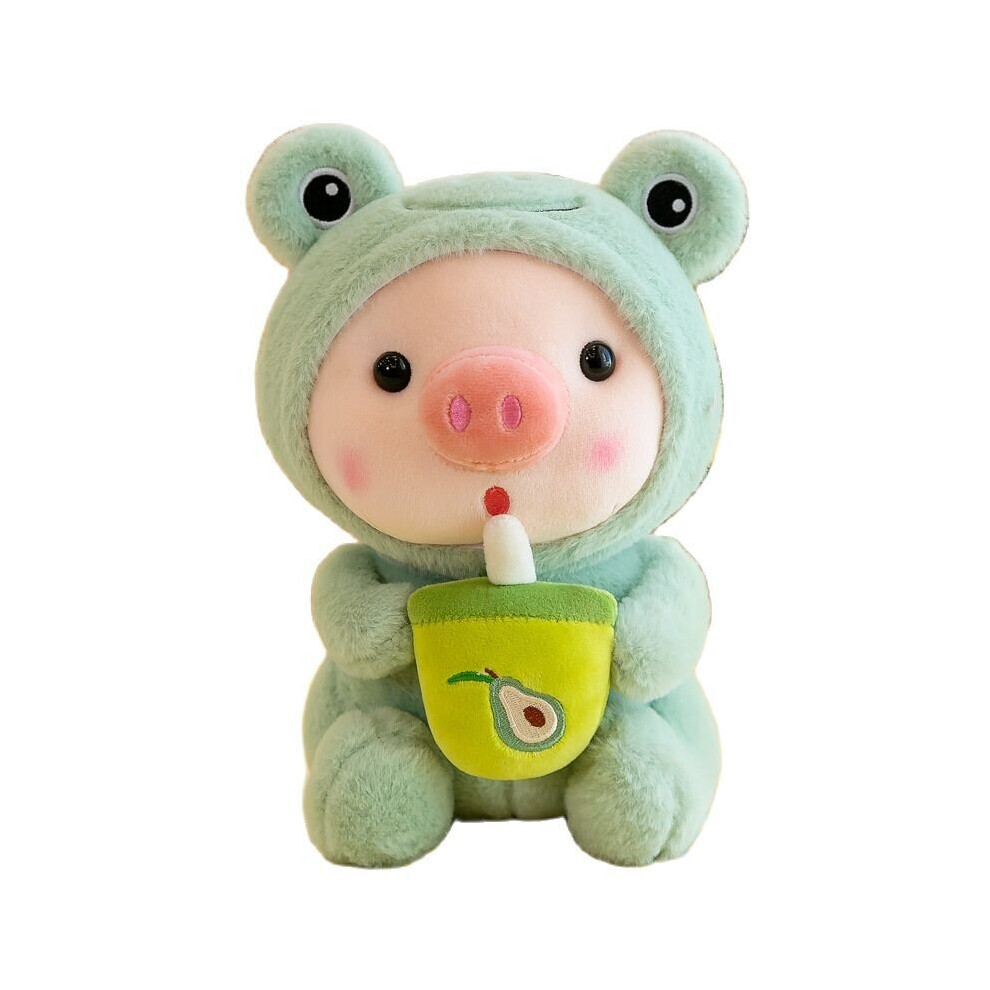 (Frog, 30cm) Cute Pig Plush Toy Cosplay Unicorn Frog Tiger Bunny Rabbit Soft Stuffed Doll