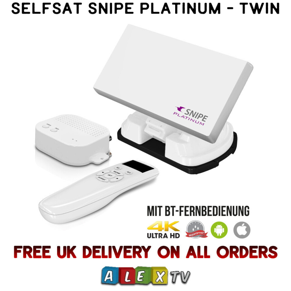 Selfsat Snipe Platinum Twin Lnb Auto Satellite Dish Bluetooth Remote Control 3700433800426
