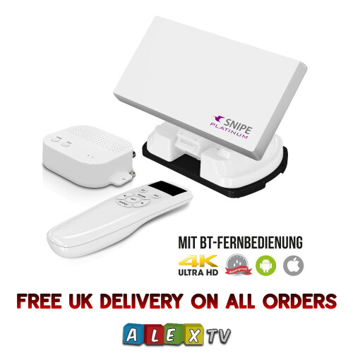 Selfsat Snipe Platinum Twin LNB Auto Satellite Dish Bluetooth Remote Control 1