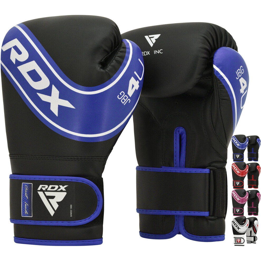 (Blue, 4 oz) RDX Kids Boxing Gloves, 6oz 4oz Junior Mitts