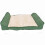 Large Dog bed with Orthopaedic Pillow Cushion in Green/cream Actiaspet 2