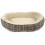 Small Dog bed with Orthopaedic Fleece Lining in Jute Plaid Actiaspet 1
