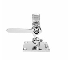 Stainless Steel Marine VHF Antenna Mount Dual Axis Heavy Duty Ratchet Mount Adjustable Base Mount for Boats Rowing Accessories