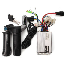 1163093: 48V 1000W Brushed Controller with Throttle Grip for E-Bikes/Scooters, 30A, 7/8 in Handlebar, 42V Display