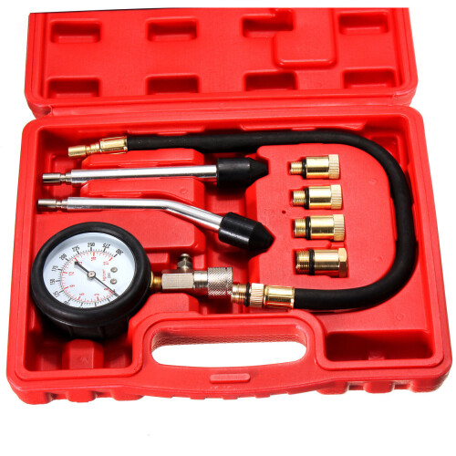 Automotive Petrol Engine Compression Tester Test Kit Gauge Car Motorcycle Tool 1