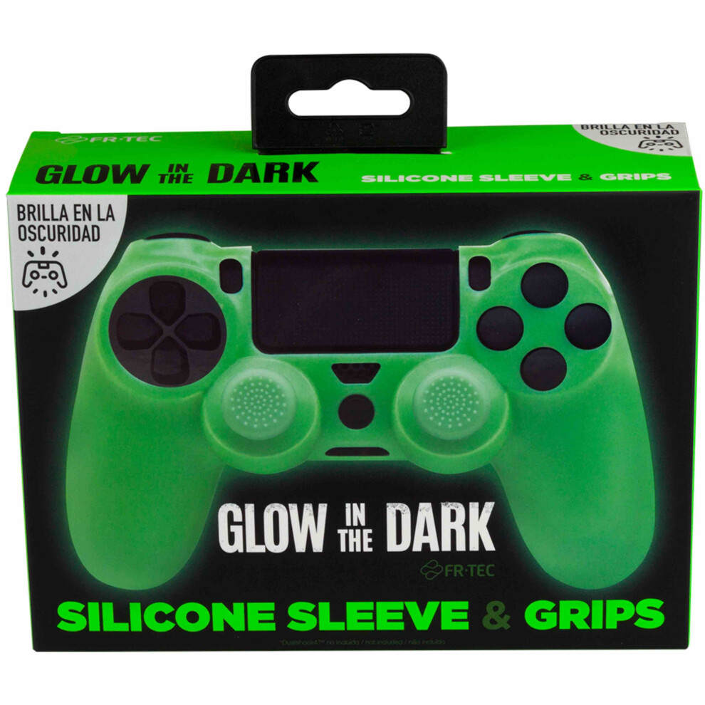 Silicone Skin + Thumb Grips Glow In The (Ps4) [Video Game] Dark 8436563091513
