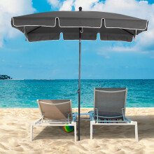 2.5 M2 Grey Large Sun Parasol Umbrella for Beach Garden Outdoor Best