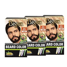 3 x Bigen Men's Beard Colour | No Ammonia Formula with Aloe Extract & Olive Oil - 103 Dark Brown