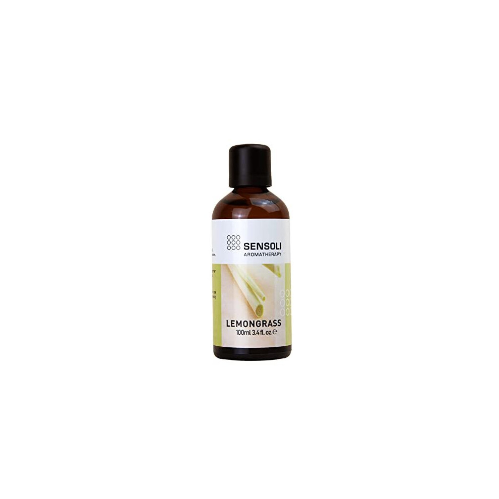 SENSOLI Lemongrass Essential Oil 100ml - Pure and Natural Essential Oil for Aromatherapy and Diffusers