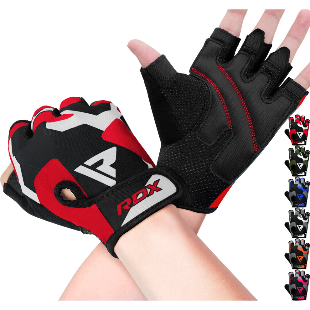 (Red, X-Large) RDX Weight Lifting Gloves Gym Fitness Bodybuilding