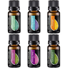 Set med essentiella oljor - 4 oljor & 2 blandningar, topp 6 oljor för diffusorer