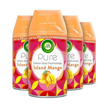AirWick Air Freshener Freshmatic Autospray Refill, Island Mango, Multipack of 4 x 70 days, Lasts Total Up to 280 days