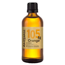 Naissance Sweet Orange Essential Oil (no. 105) 100ml - Pure, Natural, Cold Pressed, Cruelty Free, Vegan and Undiluted - Use in Aromatherapy & Dif