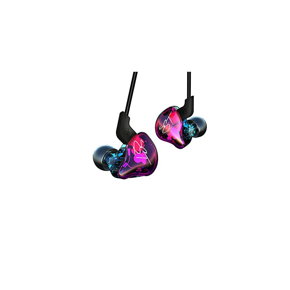 Yinyoo Hifi Headset Kz Zst Colorful Hybrid Banlance Armature With Dynamic In-Ear Earphone Stereo Headphone Earbuds (No Mic, ) Purple 611517423147