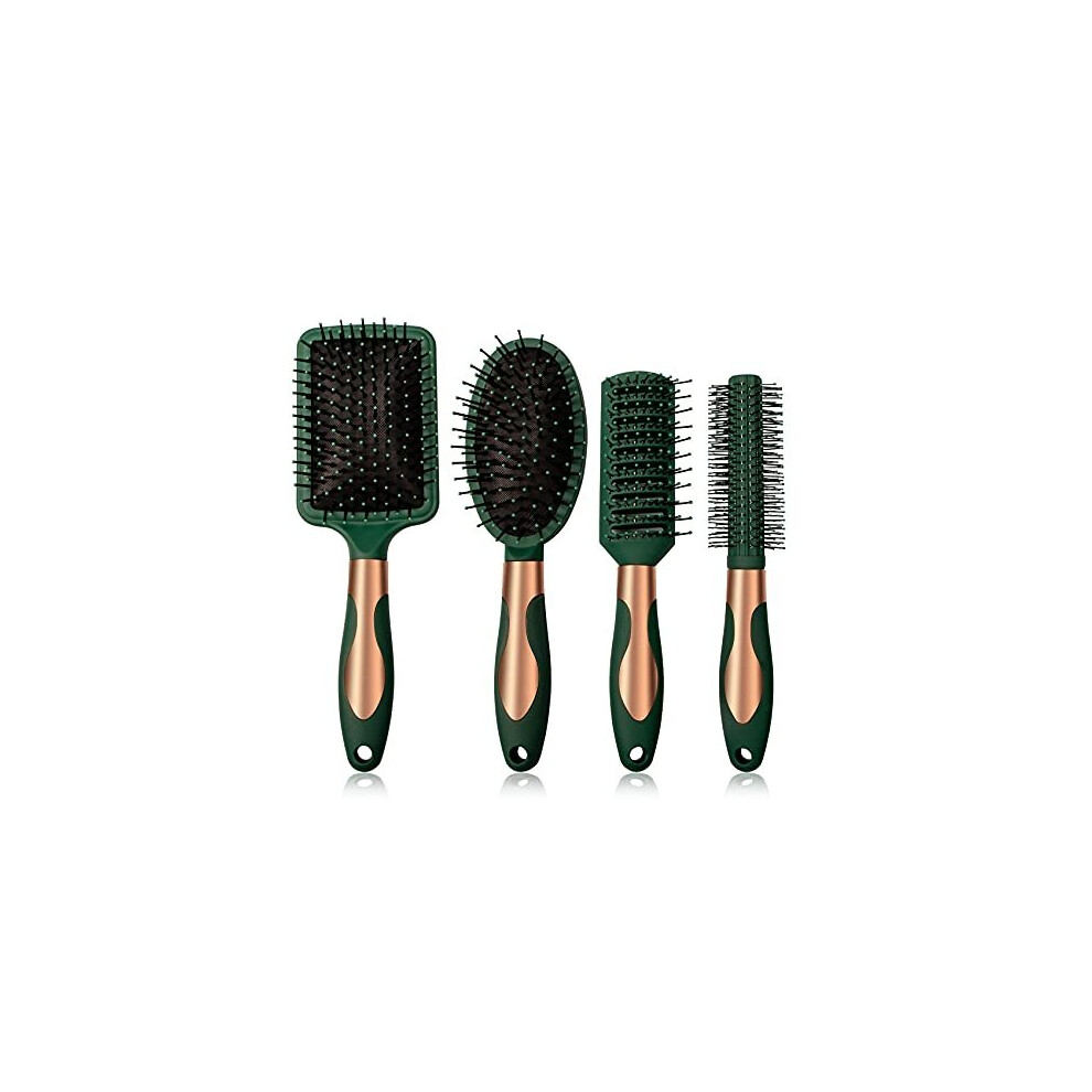 Hair Brush Set Anti Static Massage Oval Comb Round Hair Brush Vent Hair Brush Detangling Brush Paddle Brush for Women Men