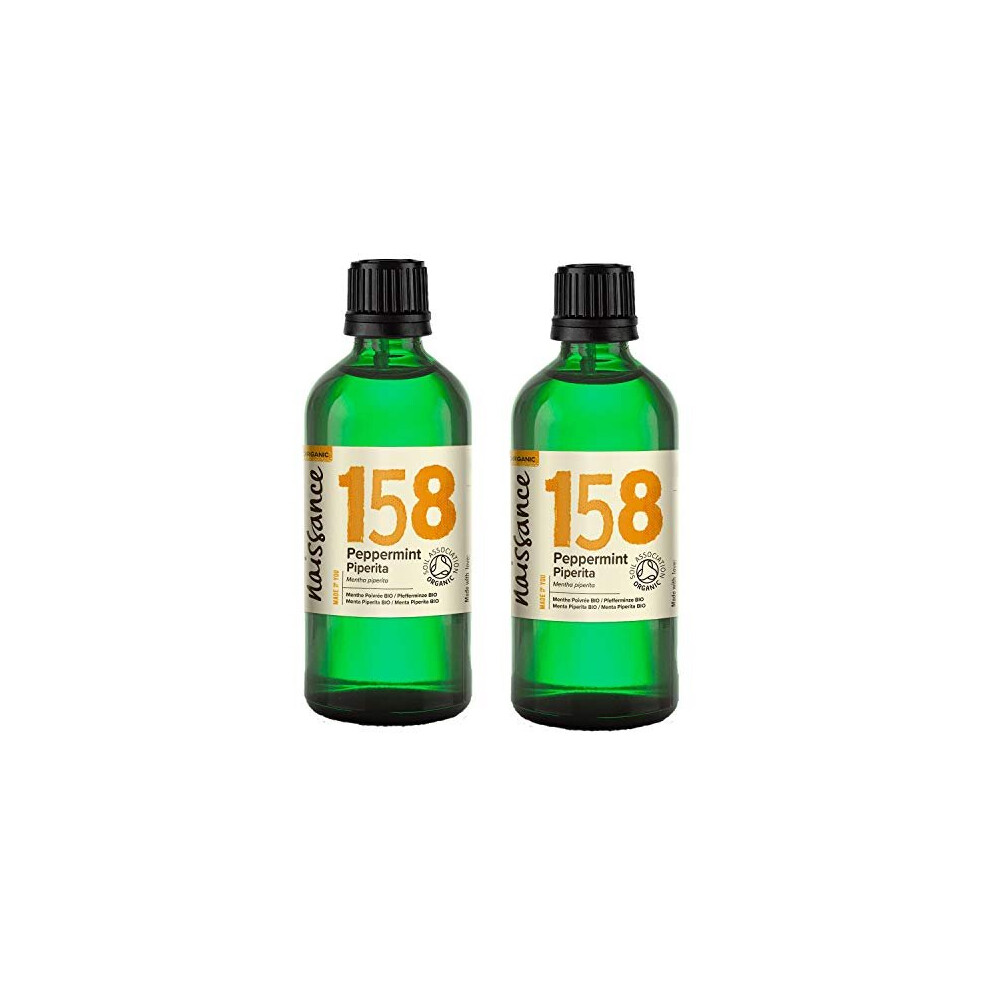 Naissance Organic Peppermint (Piperita) Essential Oil 200ml (2 x 100ml) - Pure, Natural, Certified Organic, Cruelty Free, Vegan and Undiluted - f