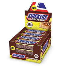 Snickers Hi Protein Bar (12 x 55g) - High Protein Energy Snack with Caramel, Peanuts and Real Milk Chocolate - Contains 20g Protein