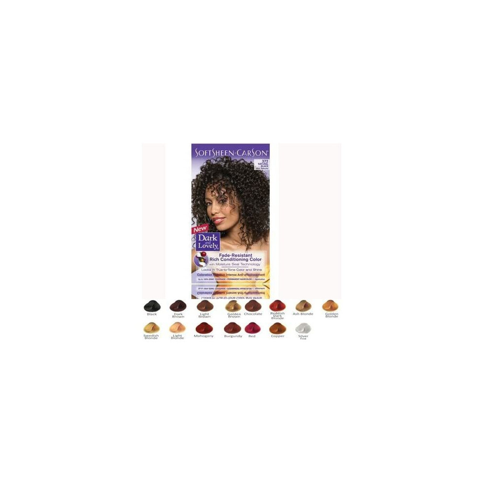 Dark And Lovely NATURAL BLACK 372# Fade Resistant Permanent Hair Colour