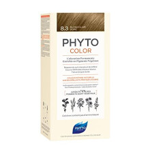 PHYTO Phytocolor Permanent Hair Color 8.3 Light Golden Blonde with Botanical Pigments 100% Grey Hair Coverage Ammonia-free PPD-free Resorci