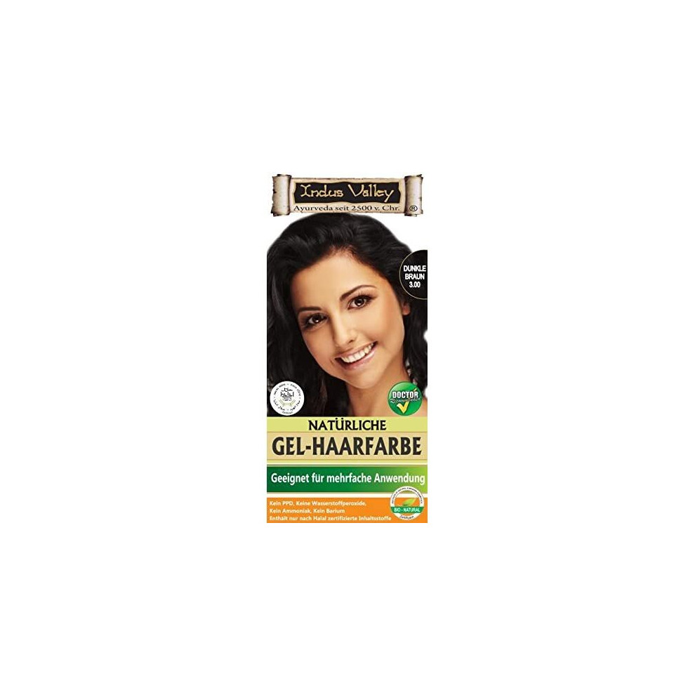Indus Valley Brown Natural Gel Hair Dye Dark