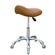 FRNIAMC Professional Saddle Stool with Wheels Ergonomic Swivel Rolling Height Adjustable for Clinic Dentist Beauty Salon Tattoo Home Office (Came