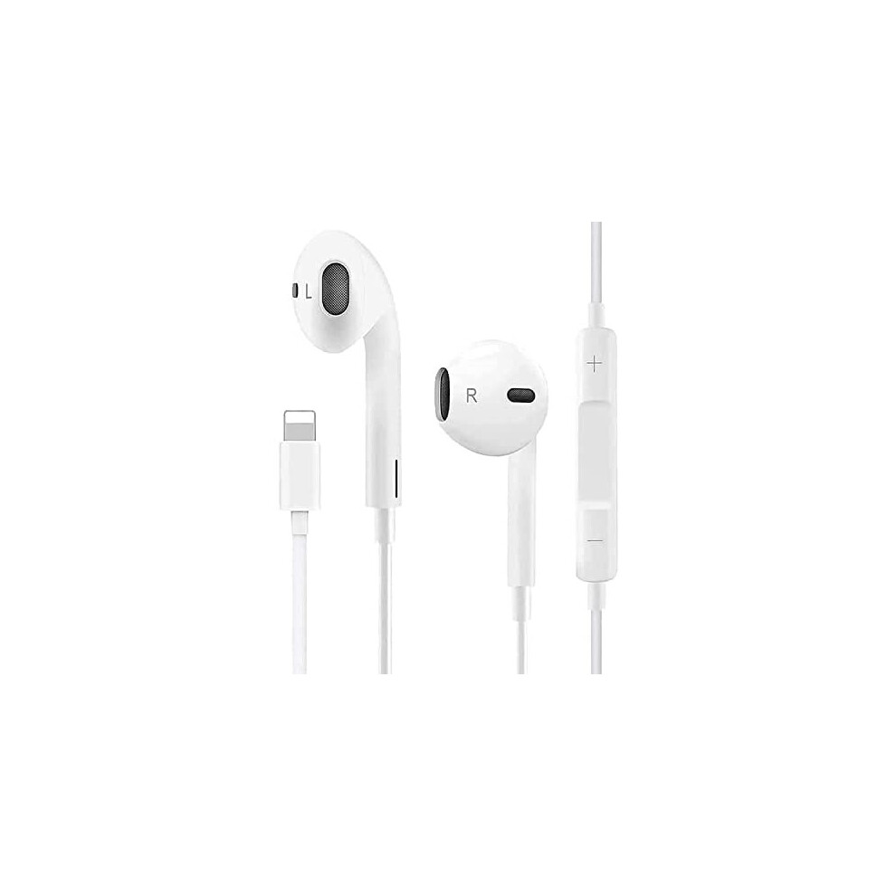 In-Ear headphones for iPhone 11,HiFi Stereo noise-canceling wired headphones with built-in microphone and volume control,compatible with iPhone