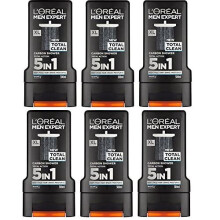x6 L'Oreal Paris Men Expert 5 in 1 Total Clean Shower Gel 300ml