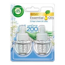 Air Wick Air Freshener Electrical Plug-In Refill, Crisp Linen and Lilac, 2 x 19ml