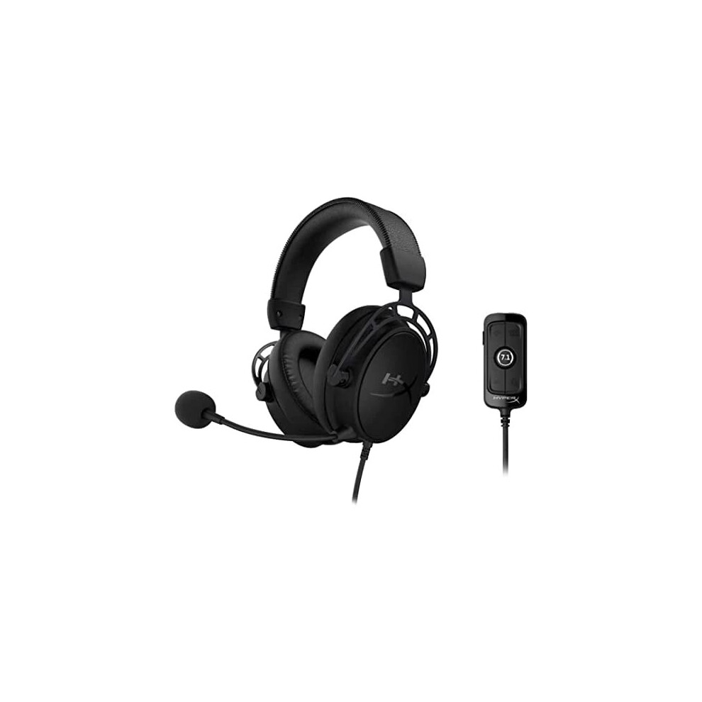 HyperX Cloud Alpha S - PC Gaming Headset, 7.1 Surround Sound, Adjustable Bass, Dual Chamber Drivers, Breathable Leatherette, Memory Foam, and No
