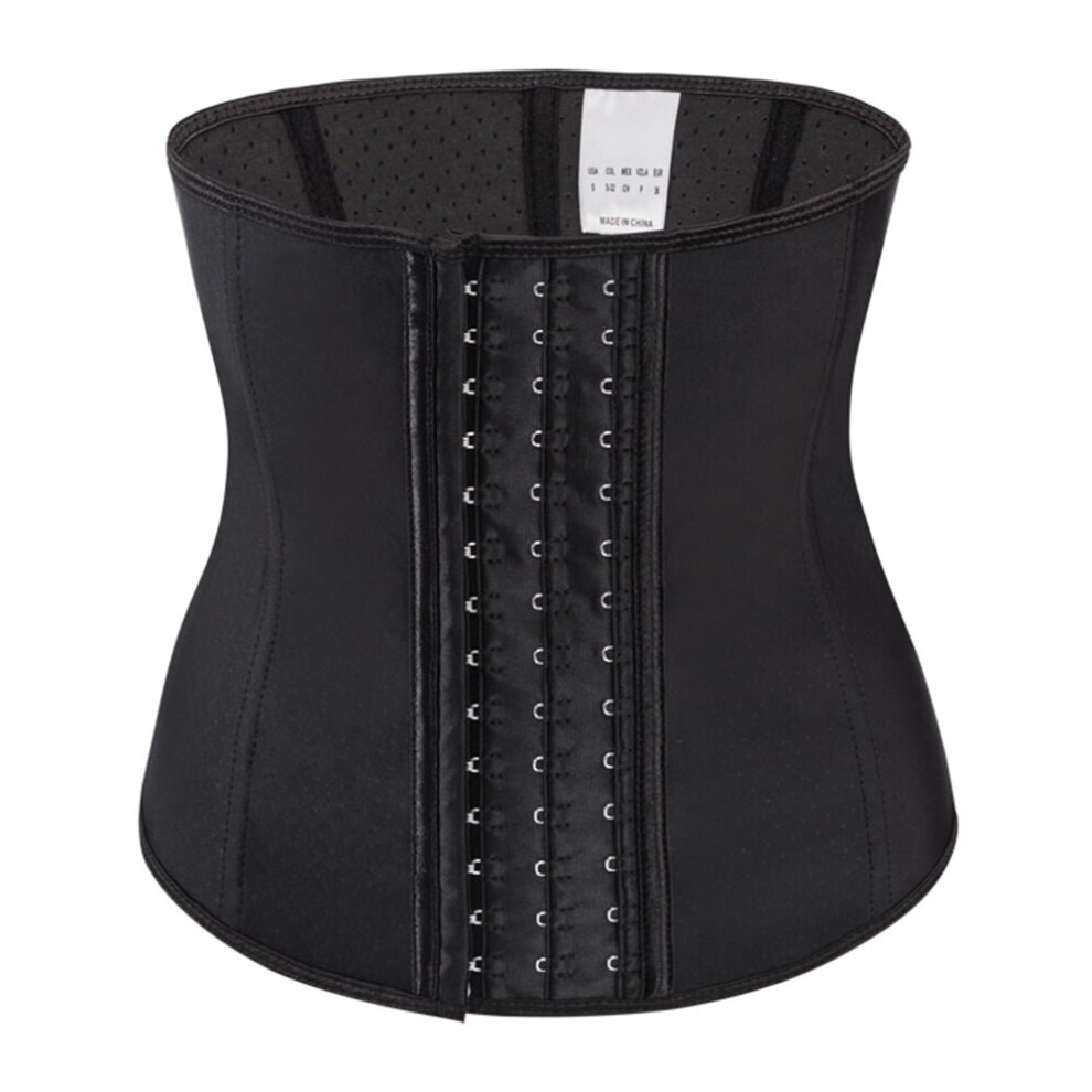 (Black, 2XL) Spiral Steel Bone Push Up Chest Mesh Breathable Bodysuit
