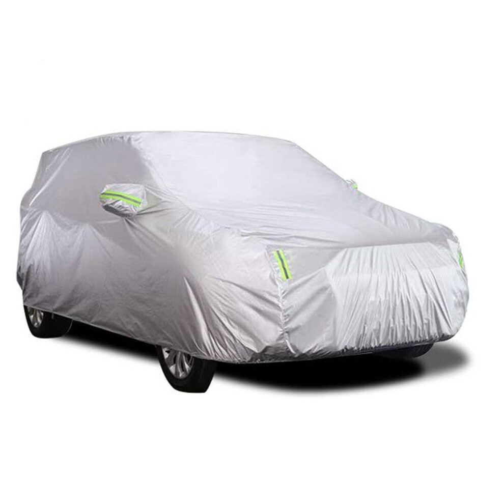 (2XL) Car Full Sedan Covers with Reflective Strip Sunscreen Protection Dustproof UV Scratch-Resistant Universal