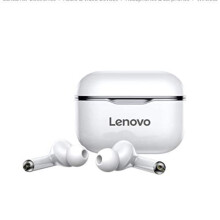 Original Lenovo LP1 TWS Bluetooth 5.0 Headphones for PC, Android, iPad, iPhone iOS, Dual Stereo, Noise Reduction, HiFi Bass, Grey