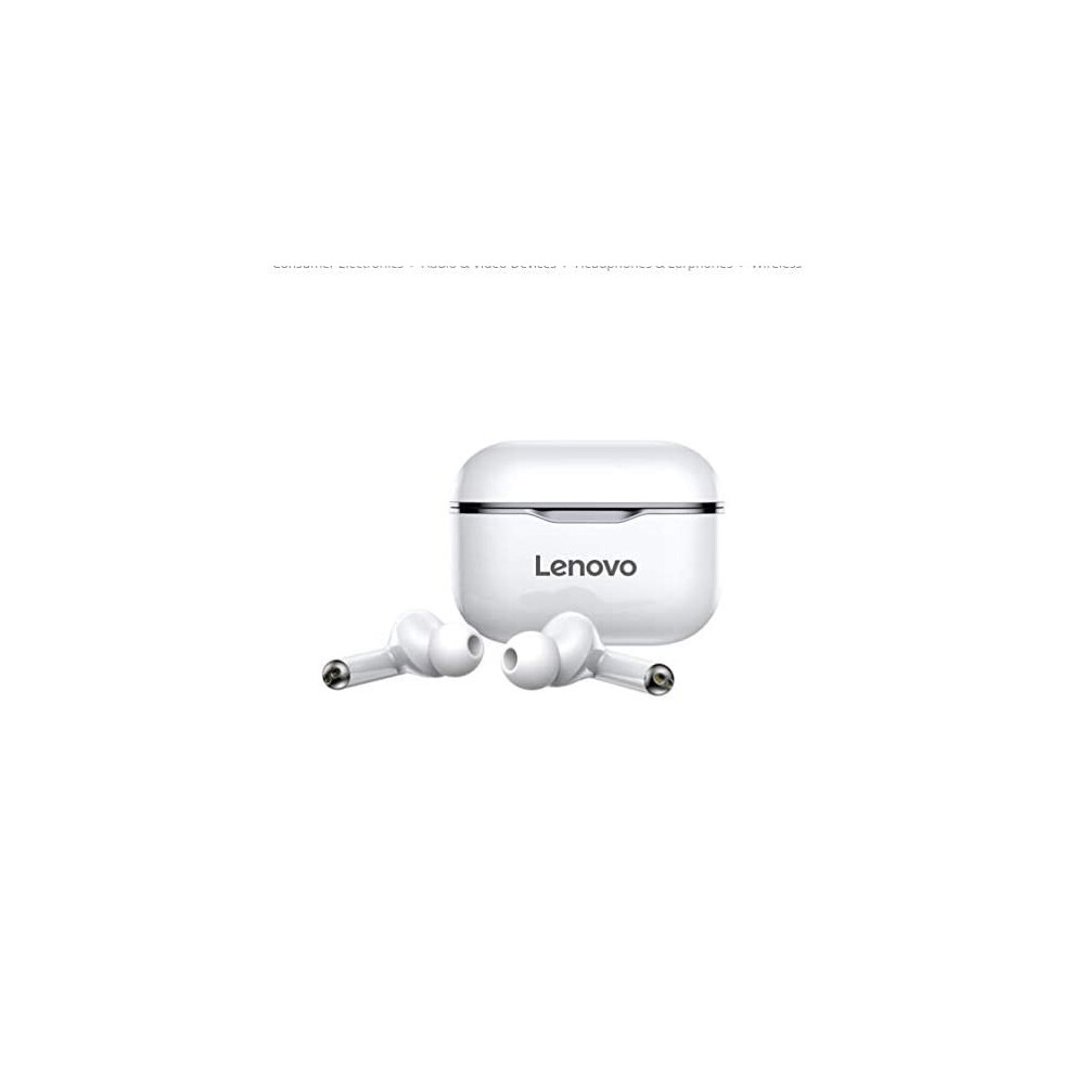 Lenovo Original Lp1 Tws Bluetooth 5.0 Headphones For Pc, Android, Ipad, Iphone Ios, Dual Stereo, Noise Reduction, Hifi Bass, Grey