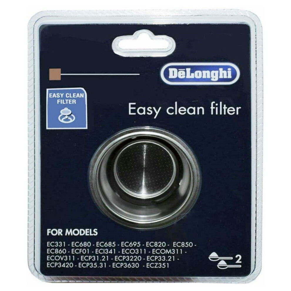 Genuine Delonghi DLSC401 Espresso Coffee Machine Easy Clean 2 Cup Filter