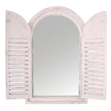 mirror frame with doors 37 x 59 cm wood white
