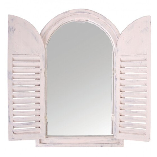 mirror frame with doors 37 x 59 cm wood white