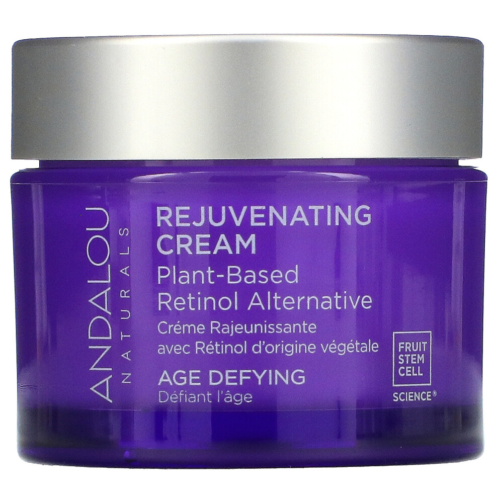 Andalou Naturals , Rejuvenating Cream, Plant-Based Retinol Alternative, Age Defying, 1.7 Oz (50 G)